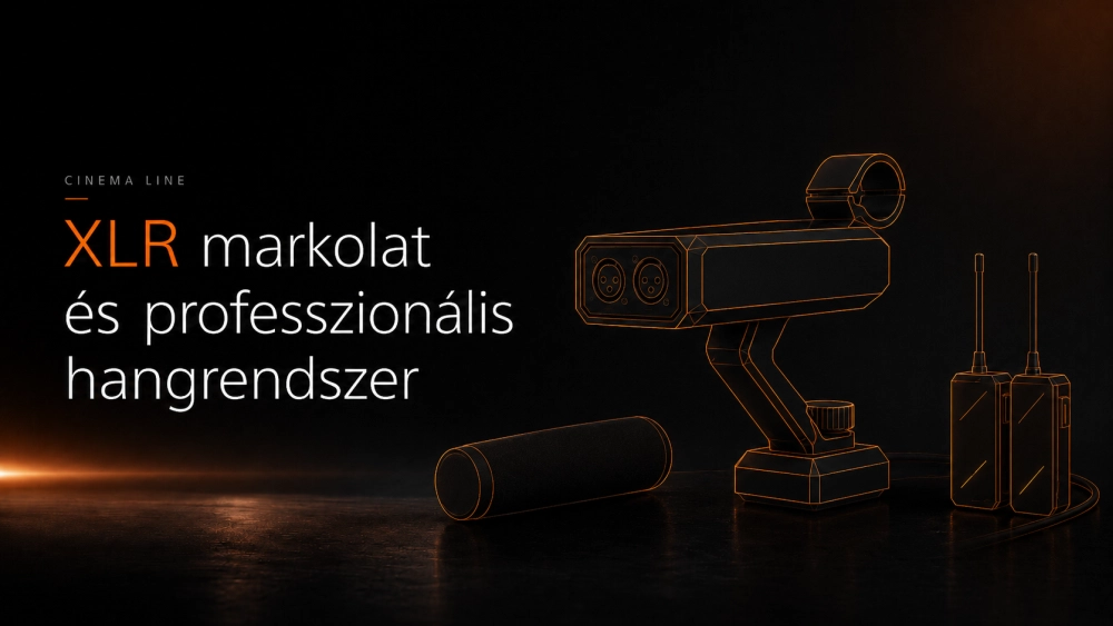 XLR hangrögzítő markolat és mikrofon Sony FX5 kamerához