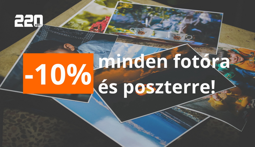 10% kuponkedvezmény fotóelőhívásra és poszterre