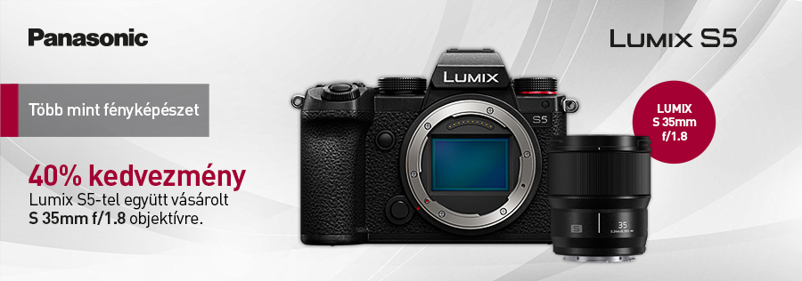 Panasonic Lumix S5 objektív kedvezmény